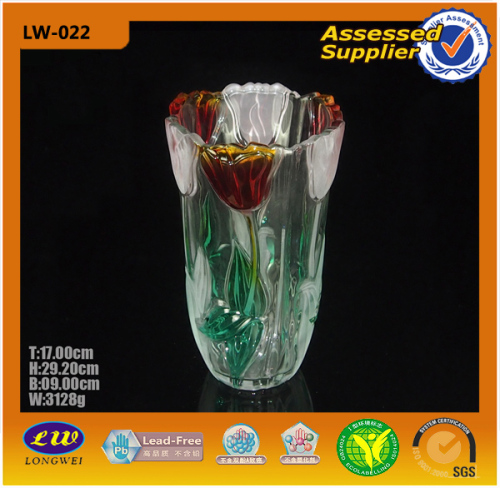 Romantic Colored Glass Vases