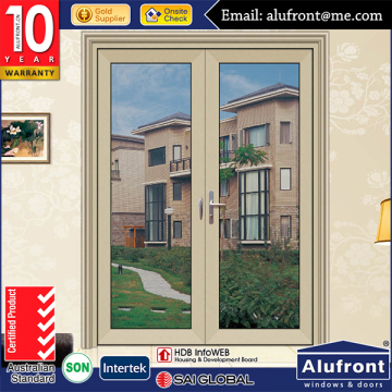 aluminum frame double hinge door/aluminum swing door