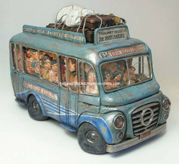 20th Polyresin Old Antique Bus Model
