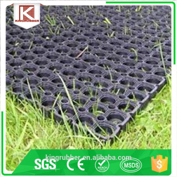 Anti-Slip Safety Drain Rubber Grass Floor Mat