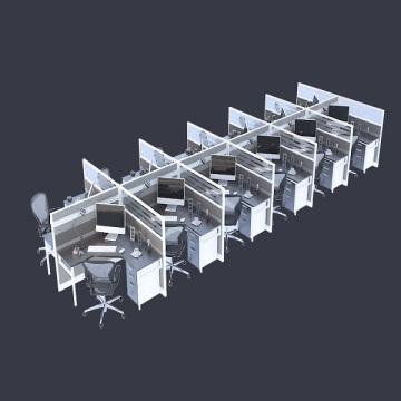 Work office furniture desks shape workstation