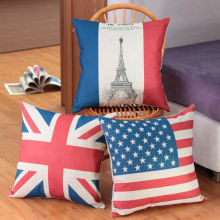 Wholesale & Retails FLAGS Linen Cushion Covers Pillow Cases Pillow cover 45x45cm