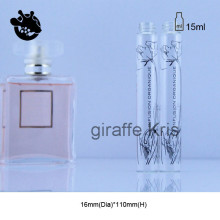 15ml Flowre Pattern Clear Glass Bottle with Sprayer