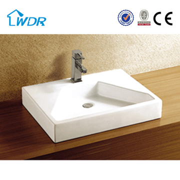 Western indoor chinese porcelain design restroom tetragonum basin