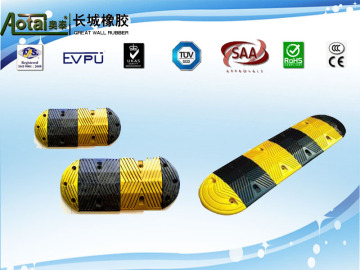 Great Wall deceleration strip yellow and balck deceleration Ridge rubber speed bump .