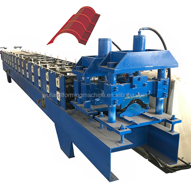 Metal Roof Ridge Cap Tiles Roll Forming Machine