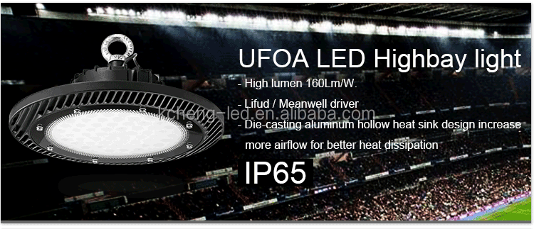 KCD Competitive price driver highl lumen ip66 200w ufo high bay light