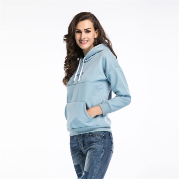 Winter Warm Hoodie Ladies Blue