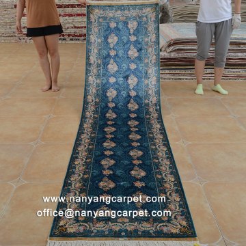 2.5'x10' Hand Knotted Silk Persian Gallery Runner