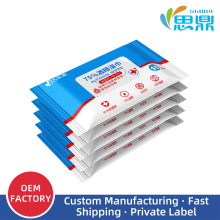 Alcohol wet wipes, deep blue, 10 puffs