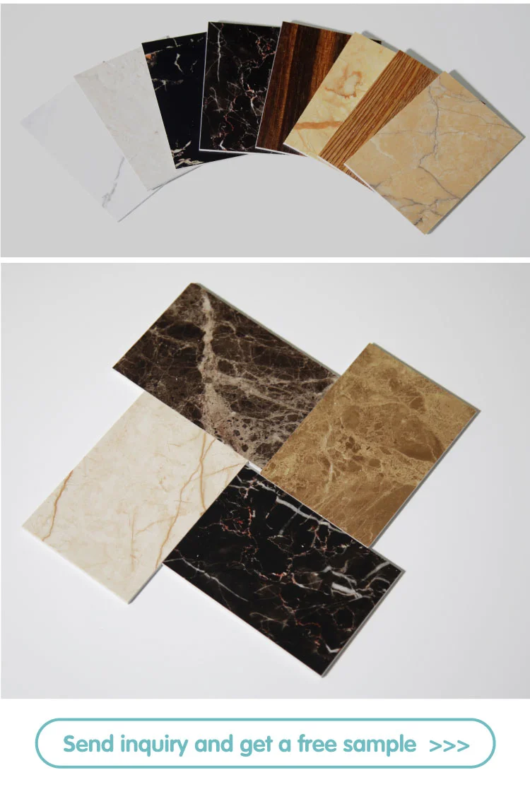 1220*2440 UV Marble Sheet Laminate Film Customized Size Waterproof Soundproof UV PVC Marble Sheet