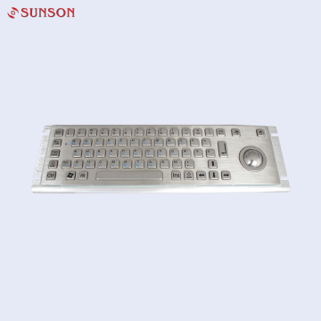 Water Resistant OEM Kiosk Metal Steel Keyboard With Brallie