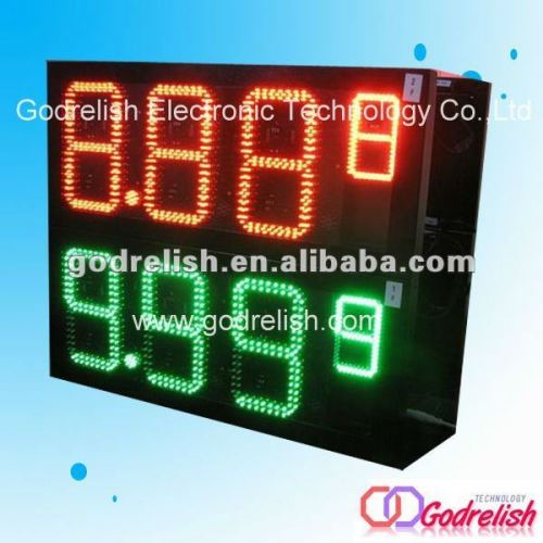 led gas price changer display with two sides