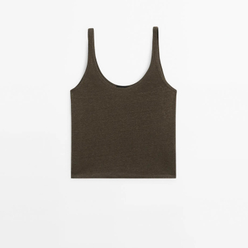 Women's pure linen camisole top