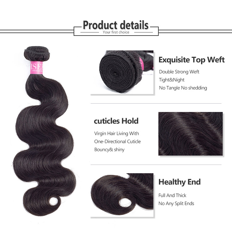 Grade 9A Indian Double Drawn Raw Virgin Body Wave Bundle Human Hair Extension