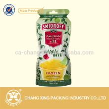 Frozen Beverage Packaging Bag Beverage Shape Stand Up Pouch Food Fresh Frozen Bag