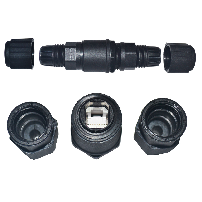 outdoor use network connector waterproof 8pin rj45 connector