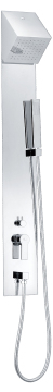 Shower System with Panel Column Tower