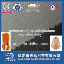 plain weave stretch woven fusible interlining fabric 8016