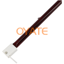 900mm Half White Coating Ruby Quartz Heat Tube 220V 1500W Halogen Infrared Lamp