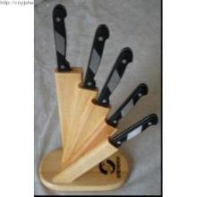 6pcs knife set in bakelite handle with stainless stell patch