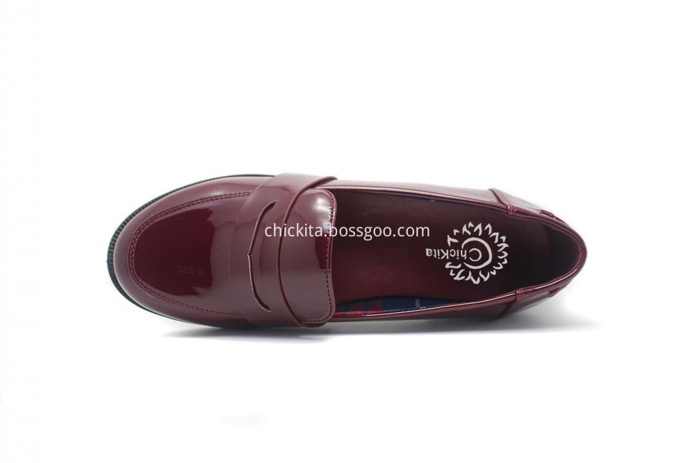Classic Patent Loafer Pump Shoes