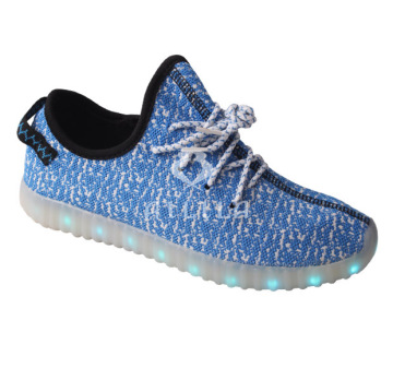 Knit upper kids LED sneakers