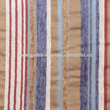 Jacquard chenille fabric, 70% polyester 30% viscose