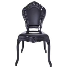 Clear Hall Hotel Plastic Dining Chairs for Wedding Banquets in Black - Bella Chair