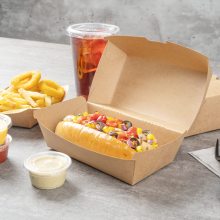 Kraft Paper Biodegradable Hot Dog Container