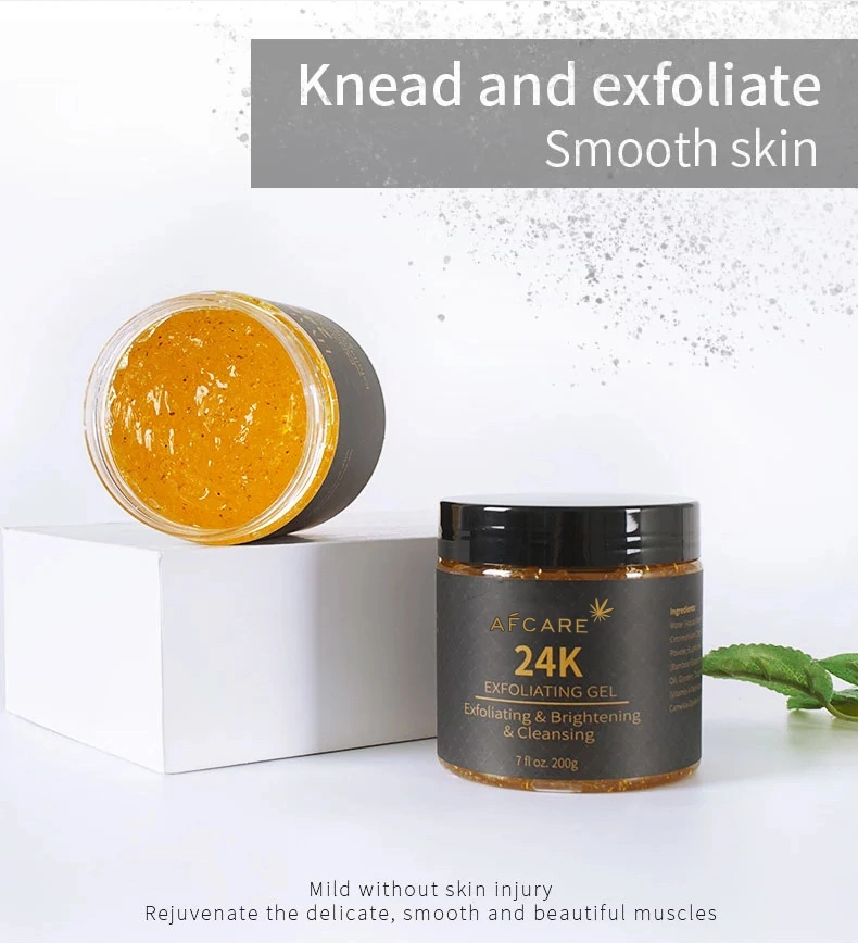 Skin Care Soothing Moisturizing and Exfoliating 24K Gold Gel for Face Cleaning