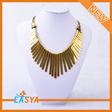 The Strip Gold Necklace Luxury Gold Color Necklace Chunky Gold Necklace
