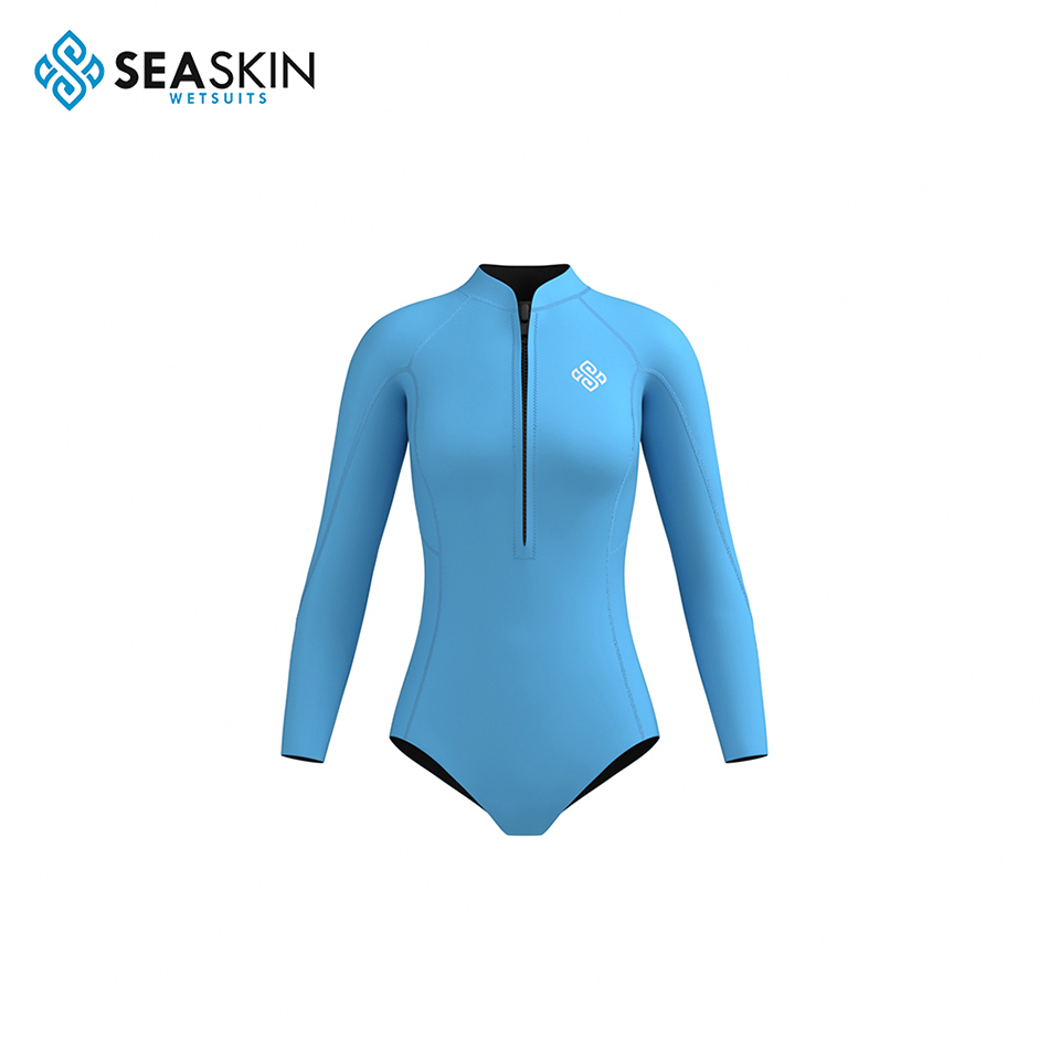 여성을위한 Seaskin Neoprene Front Zip Surfing Wetsuit