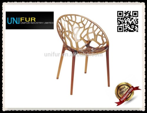 Contemporary design stackable crystal chair