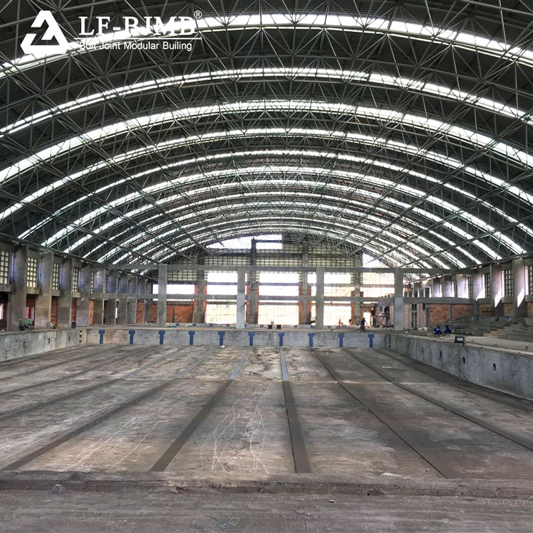 China supply space frame steel structure swimming pool roof metal swimming pool construction