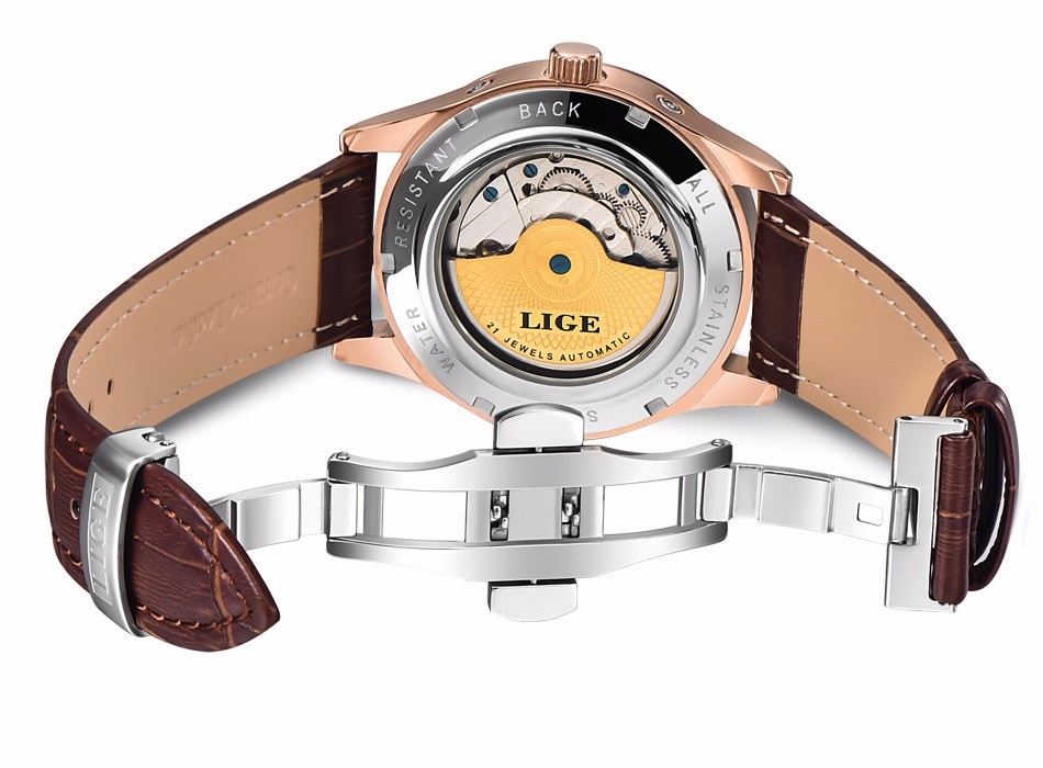 2021 Men Watches LIGE Brand Sport Watches For Mens Mechanical Clock Man Casual Military Waterproof Wrist Watch relogio masculino