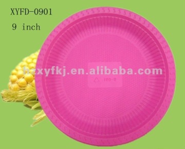 9inch eco-friendly disposable corn starch compostable plates