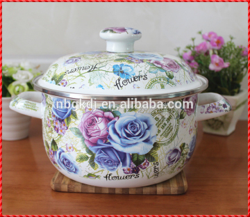 customized printed casserole Chinese enamel pot