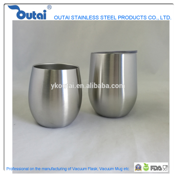Double wall metal red wine mug vacuum red wine mug unbreakable
