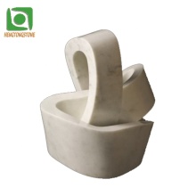 White Marble Abstract Sculpture for Outdoor Decorative Art Craft