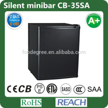CB-35SA no noise heat-pipe mini cooler, no noise thermoelectric mini fridge 12V, no noise minibar 12V