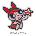 Cartoon embroidery patches iron on stripes thermo stickers