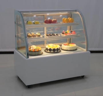 Front glass door sliding cake bread chiller fridge