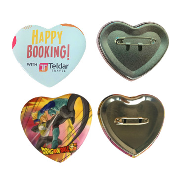 Custom tinplate badge Logo Design Square Button Badge