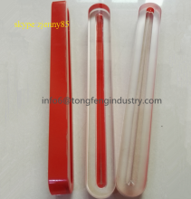 hand painted red color glass plates