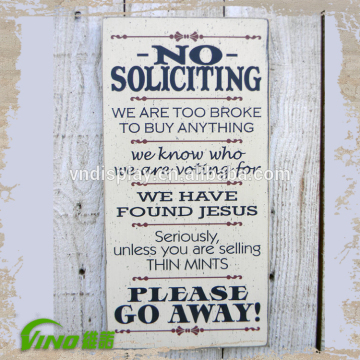 wood decoration no soliciting wood sign decorative wooden signs