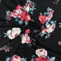 Tessuto a fiori stampato in jersey singolo di rayon spandex lavorato a maglia