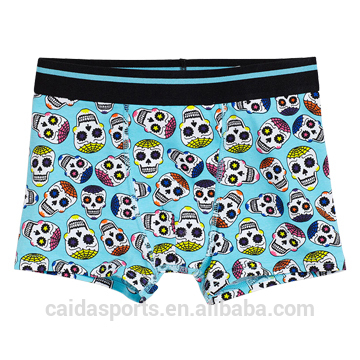 2015 fashion style colorful boy boxer briefs with skull printing