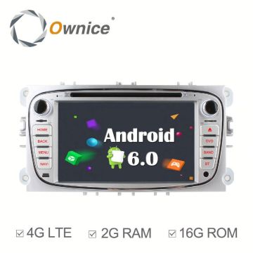 Ownice Quad Core Android 6.0 2G Ram multmedia Car DVD For Ford Focus Smax Mondeo Built-in Wifi 4G LTE support DAB DVR