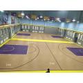 pavimento in campo da basket interno